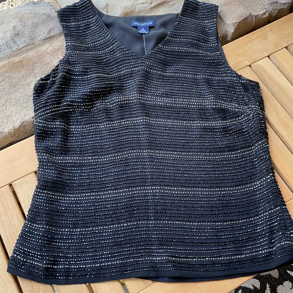 NWT Ann Taylor Beaded Tank Top